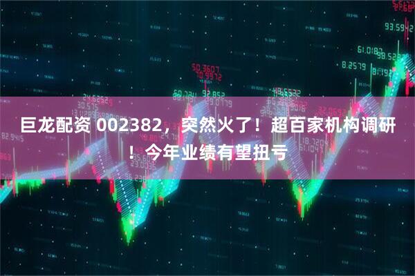 巨龙配资 002382，突然火了！超百家机构调研！今年业绩有望扭亏